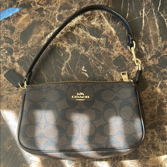 Coach Handbags - Coach Brown and Black Signature Shoulder Bag